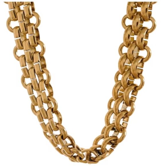Flat Link Chain, Necklace, Women's Choker Necklace, Gold Necklace, Trending - Picture 1 of 2